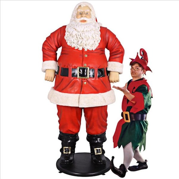 Fiberglass Santa Jolly Old Saint Nick Outdoor life size statue sculpture